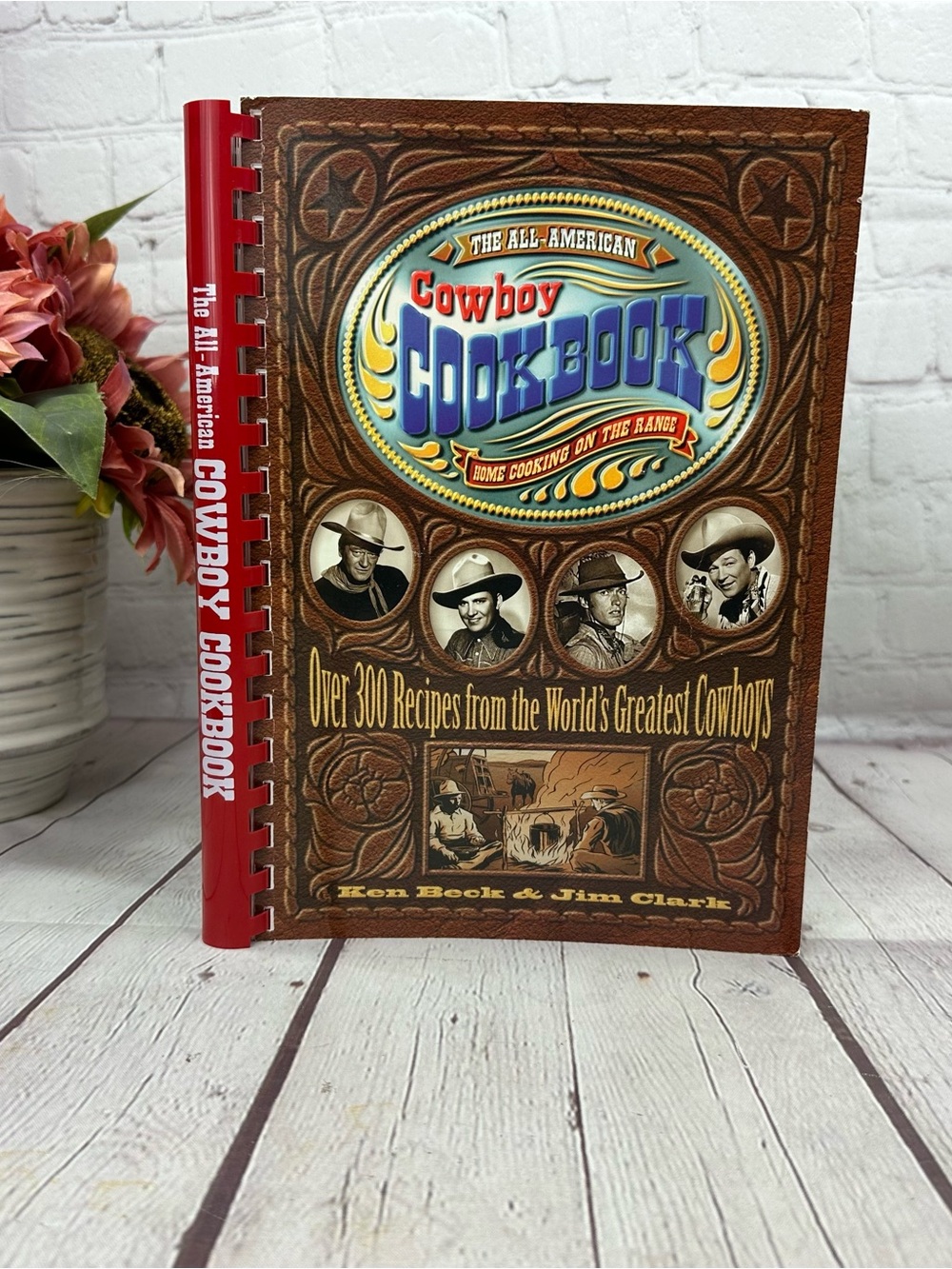 Cowboy Cookbook by Ken Beck & Jim Clark - Red/Brown Cover